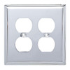 64073 Stamped Chrome Double Duplex Outlet Switch Cover