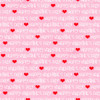 Henry Glass Gnomie Love Happy Valentine's Day Words Pink Cotton Fabric By The Yard
