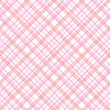 Henry Glass Gnomie Love Bias Plaid Pink Cotton Fabric By The Yard