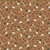 Henry Glass Autumn Spice Novelty Toss Cocoa Cotton Fabric By The Yard