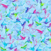 Studio E Hummingbird Heaven Swirl Sky Blue Cotton Fabric By Yard