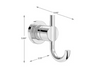 Delta NIC35-PC Nicoli Bath Towel and Robe Hook Polished Chrome Finish