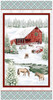 Henry Glass Holiday Spirit 24" Farm Scene Panel Cotton Fabric By The Panel