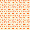 Paintbrush Studios Otter Romp Stripe Ecru Orange Cotton Fabric By The Yard