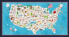 Blank Quilting Stateside Map Panel Blue Cotton Fabric By The Yard