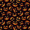 Henry Glass Halloween Ball Scary Grins Black Cotton Fabric By The Yard