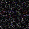 Blank Quilting Flower Power Circles Black Cotton Fabric By The Yard