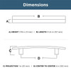 Liberty P240696C-FB 4" Classic Arch Cabinet Drawer Pull Matte Black 24 Pack