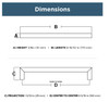 Franklin Brass Simple Modern Square Pull 6/5/16" Matte Black Cabinet Pull 10 Pack
