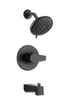 Peerless PTT14419-BL-R Xander Matte Black 1-Handle Tub & Shower Trim  (Valve Not Included)