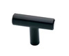 Franklin Brass 1 1/4" Matte Black Simple Round Bar Cabinet & Drawer Knob 30 Pack