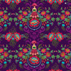 Free Spirit Odile Bailloeul MagiCountry Flower Fairies Plum Cotton Fabric by The Yard