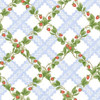 Henry Glass Strawberry Garden Lattice Lt Blue Cotton Fabric By The Yard