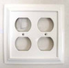 W066WMC-W White Architect Double Duplex Cover Plate