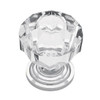 P30122-CHC  1 1/4" Clear Acrylic Polished Chrome Knob Drawer Pull