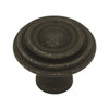 PBF524Y-PEW 1 1/2" Ringed Cabinet Drawer Knob Pewter