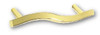 PN0403-PB 3 3/4" Polished Brass Wave Drawer Cabinet Pull