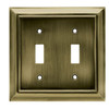 W062ZMC-SAB Architect Double Switch Cover Plate Antique Satin Bronze