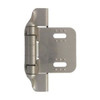 H01911C-SN  Satin Nickel 1/4" Overlay Semi Wrap Hinge 2 Pack