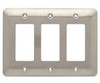 126442 Stamped Satin Nickel Triple GFCI Switch Cover Wall Plate