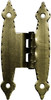 H09060-AB 3/8" Offset "H" Hinge Antique Brass Set of 2