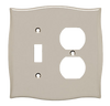 144047 Lyla Vintage Nickel Single Switch Single Duplex Outlet Cover Plate