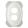 144394 Antique White Arboresque Single Duplex Outlet Cover Wall Plate