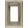 W10244-SN  Satin NIckel Architect Single GFCI Outlet Cover Plate