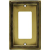 W10237-ABT Antique Brass Beaded Single GFCI Cover Plate