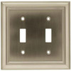 W10085-SN Architect Satin Nickel Double Switch Combo Cover Plate