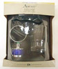 Ascot Tumbler & Holder Bath Accessories Chrome w/ Blue Glass