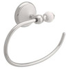 126641 Alexandria Bath Towel Ring Chrome & White Ceramic