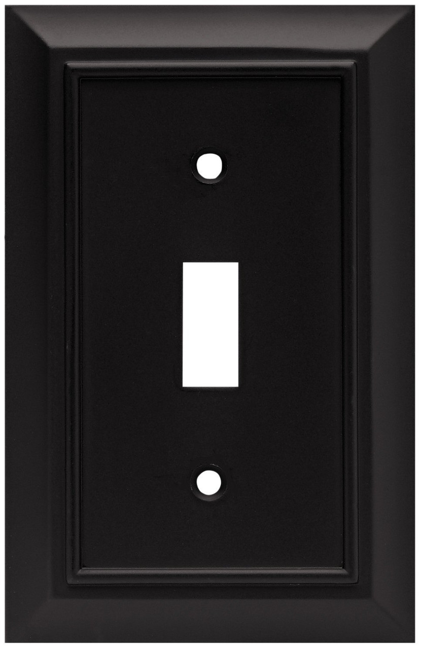 64219 Flat Black Architect Single Switch Cover Plate