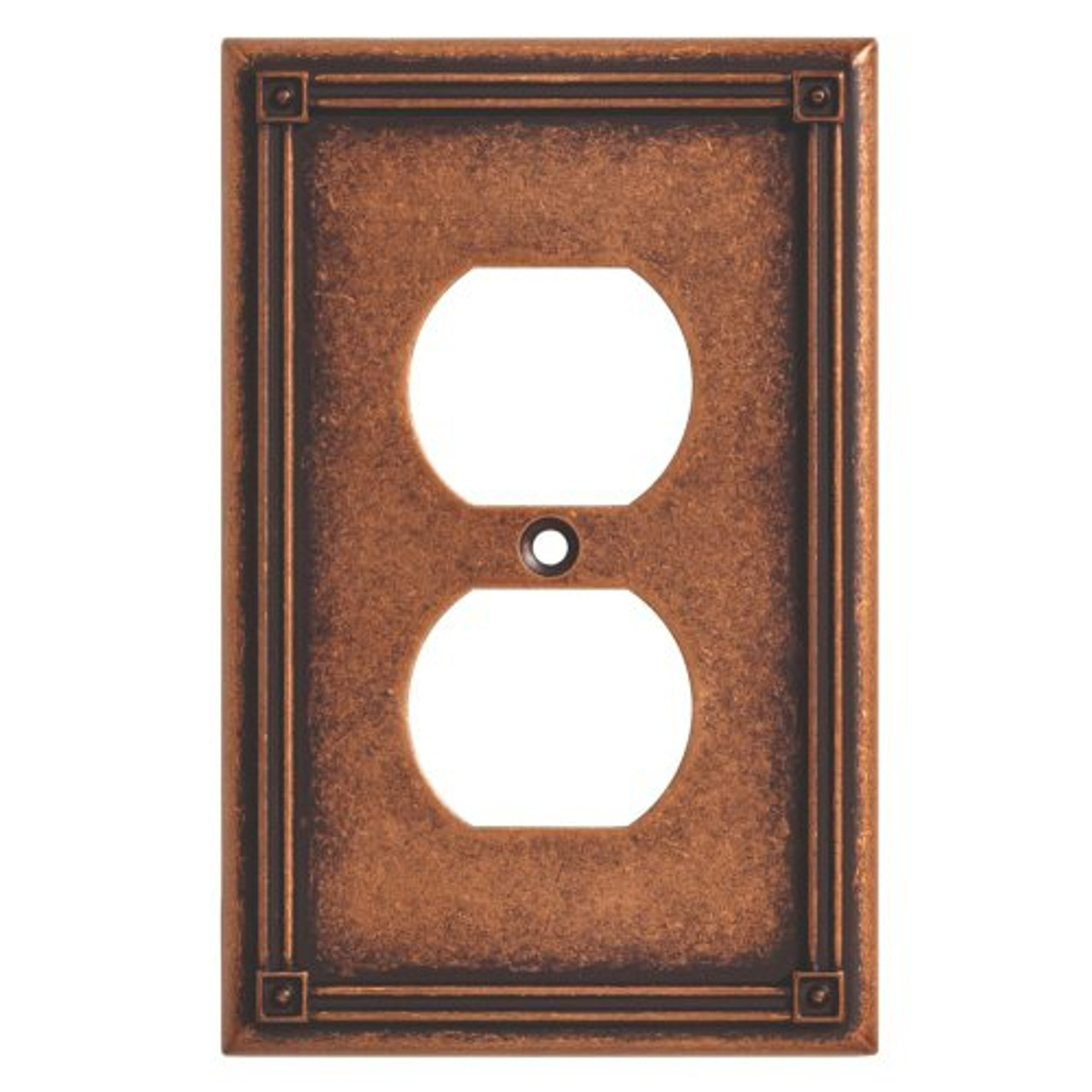 135766 Ruston Sponged Copper Single Duplex Switch Cover Plate