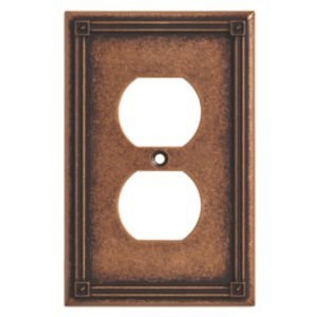 135766 Ruston Sponged Copper Single Duplex Switch Cover Plate
