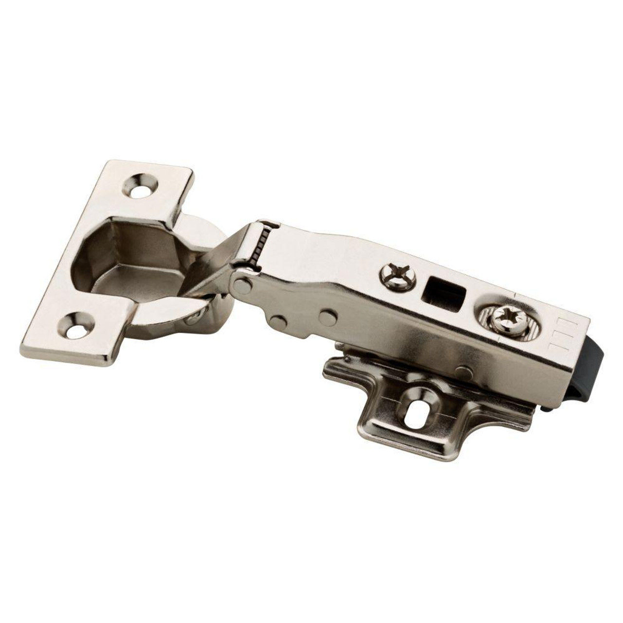 H32636C-NP 35mm Self Closing Frameless Euro HInge 110° Nickel Finish 2 Pack