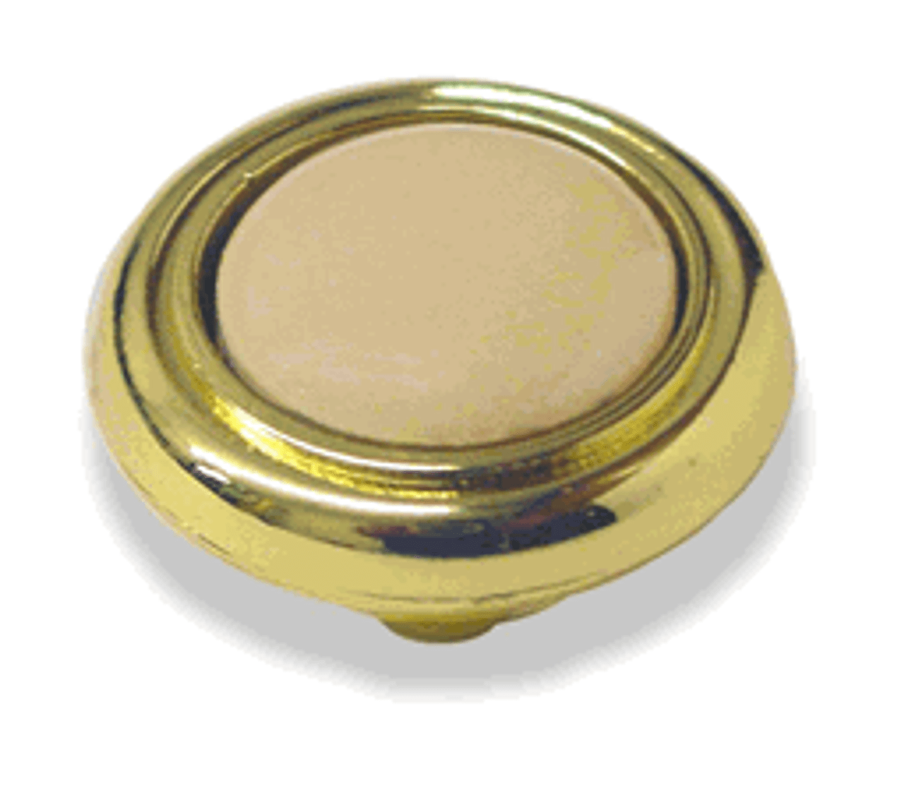 P50081-PBA Brass & Almond Ceramic 1 1/4 Cabinet Drawer Pull Knob