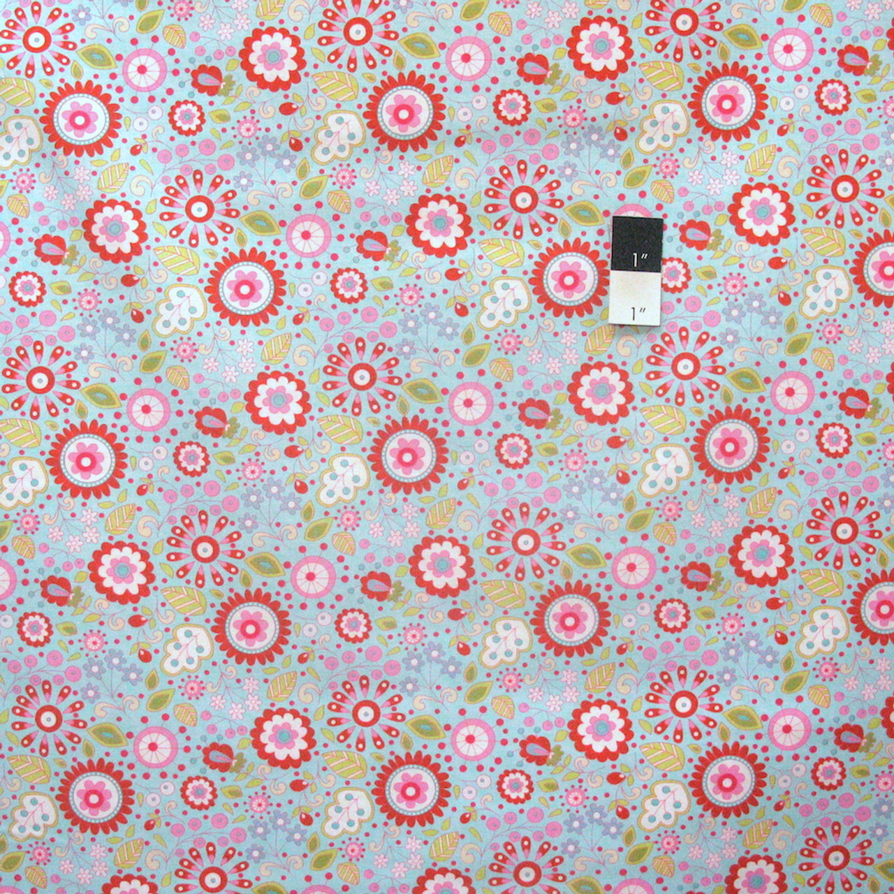 Dena Designs PWDF173 Little Azalea Petunia Red Fabric By The Yard