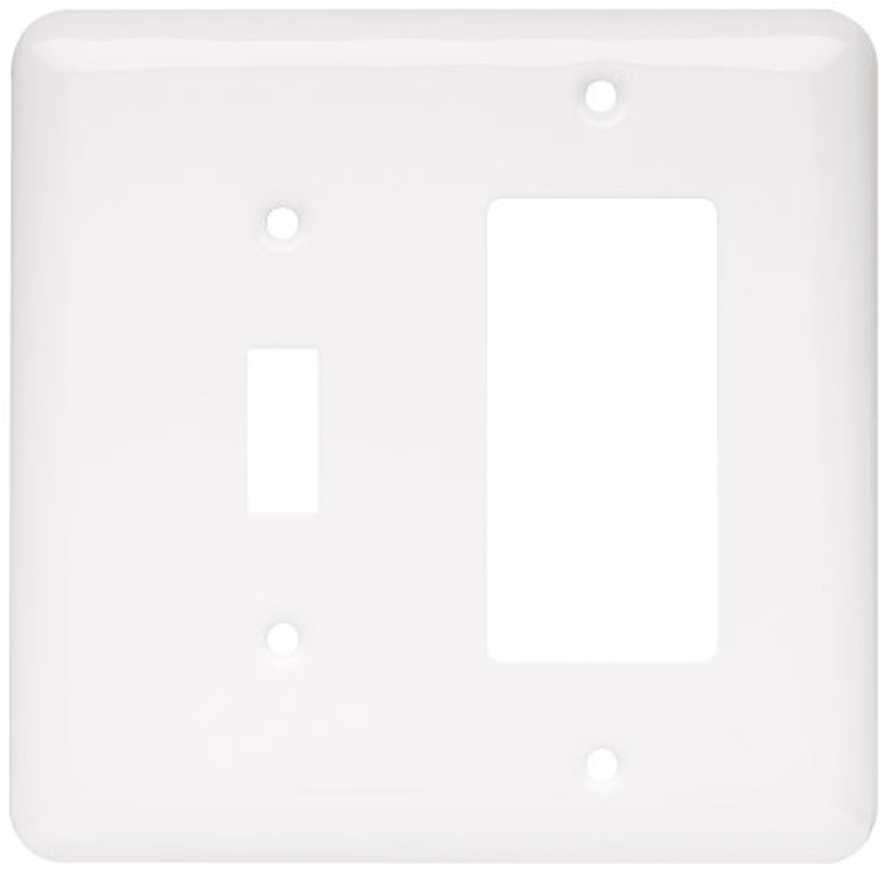 64374 White Stamped Metal Switch / GFCI Cover Plate