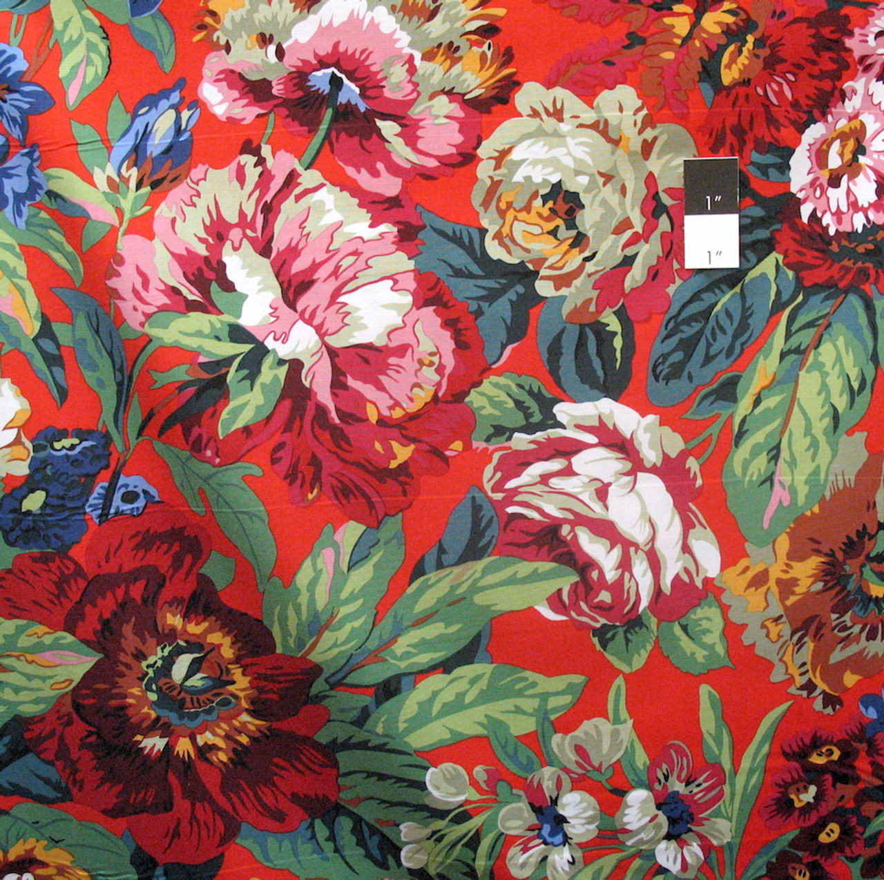 Philip Jacobs PWPJ083 Voluptous Red Cotton Quilting Fabric By Yard