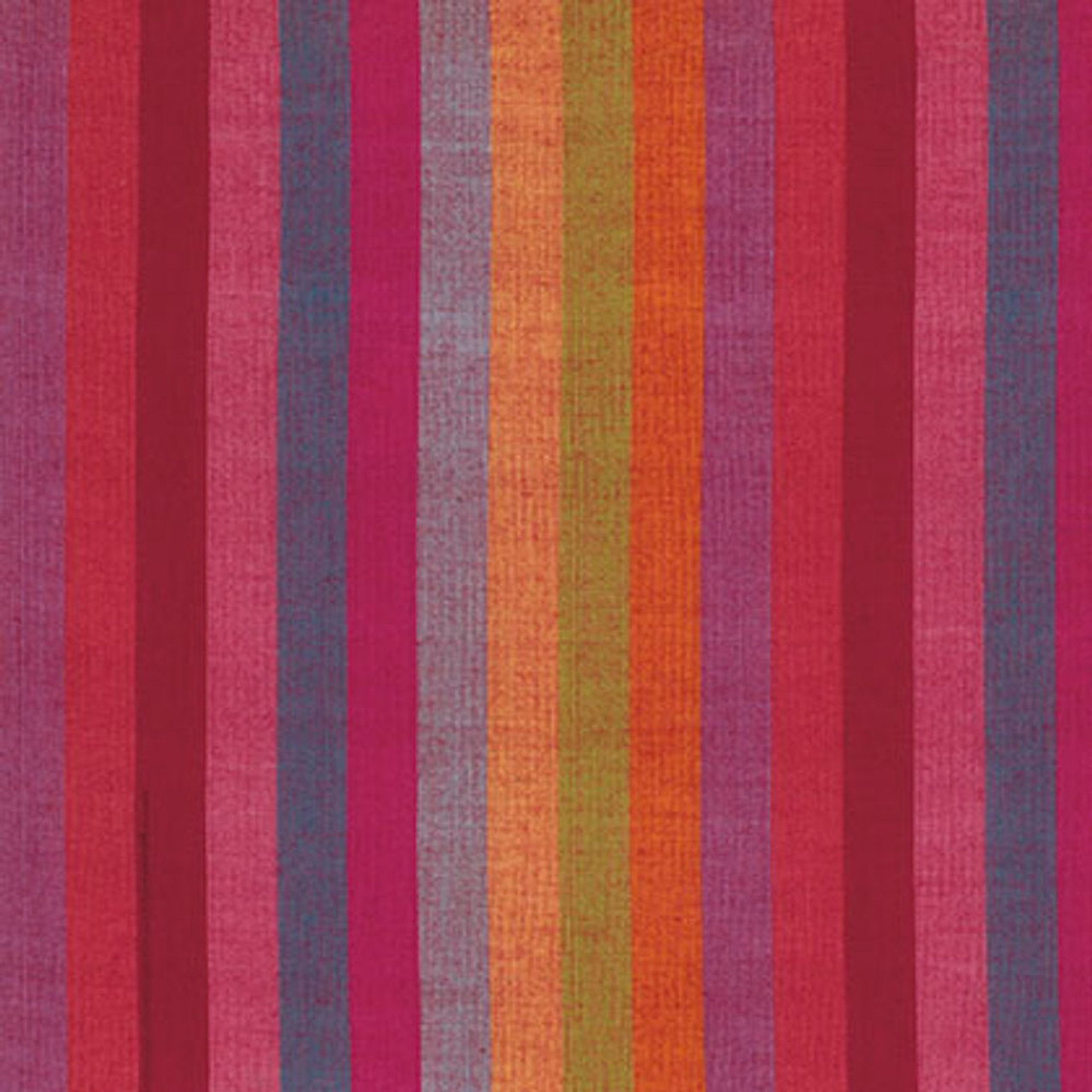 Kaffe Fassett Broad Stripe Watermelon Woven Cotton Fabric By The Yard