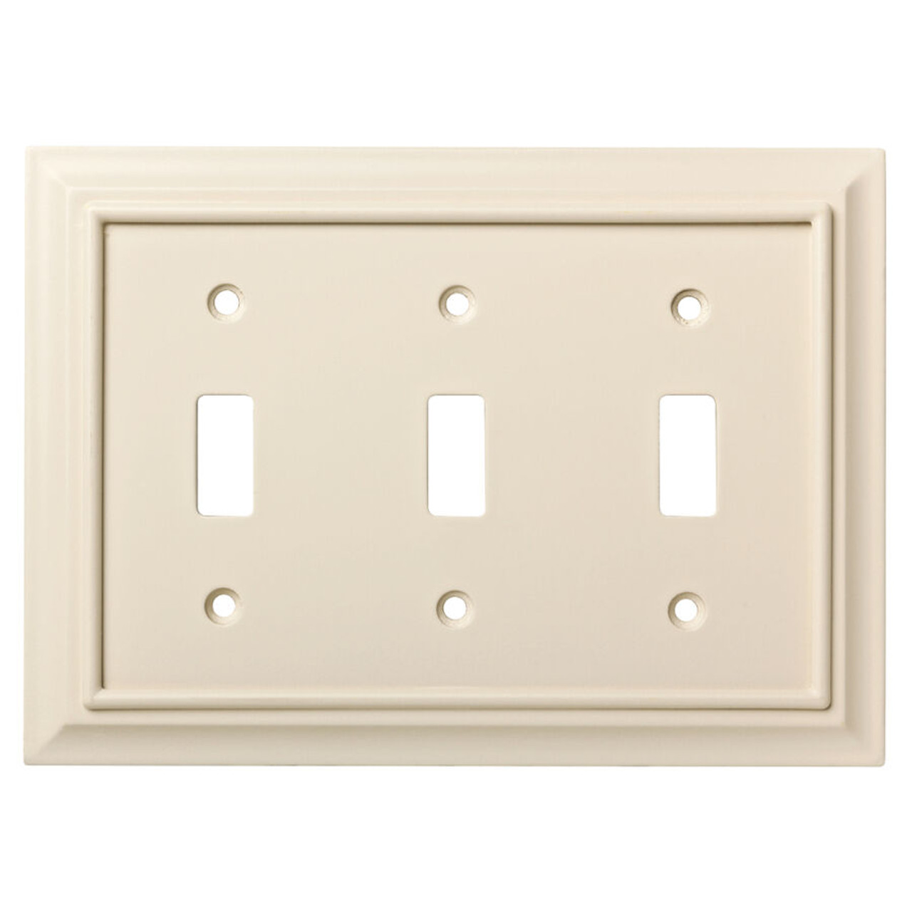 W10764-LAL Lt. Almond Architect Triple Switch Cover Plate