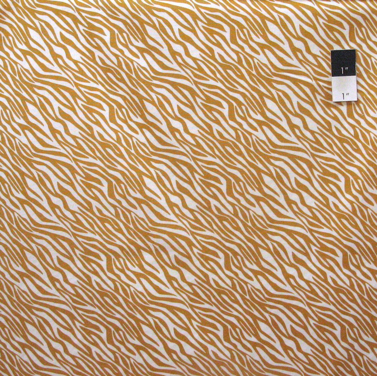 Camelot Fabrics Black & Tan Zebra Tan Cotton Quilting Fabric By Yard