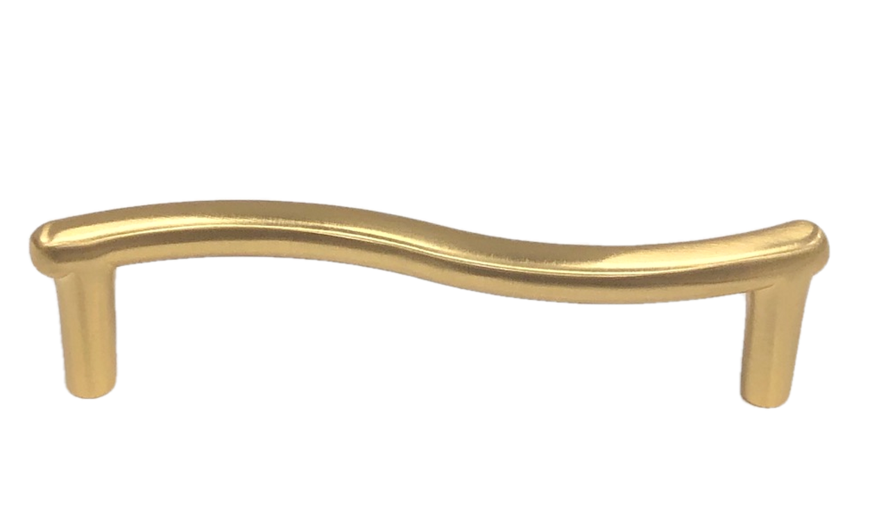 P83506V-SG 3 3/4" Fusilli Satin Gold Cabinet Drawer Pull