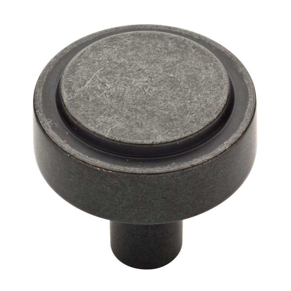 P35349CSI 1 1/4" Allyn Industrial Drawer Knob Soft Iron Finish