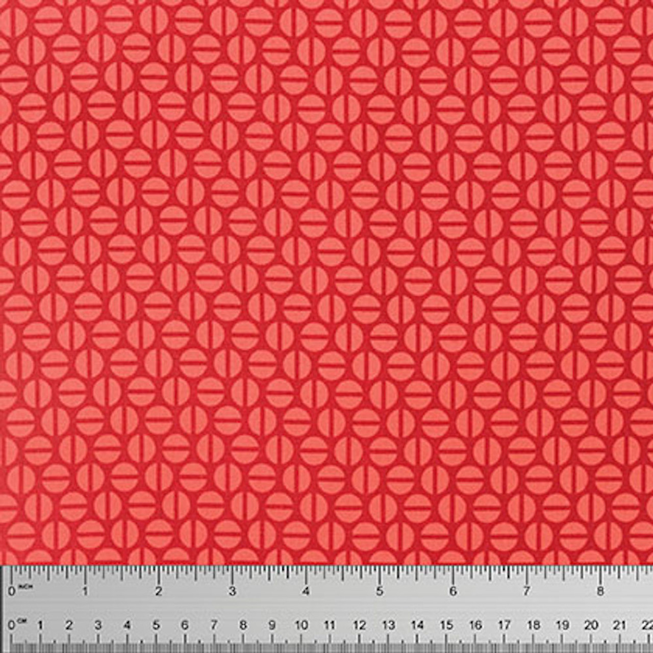 Heather Bailey True Colors PWTC036 Divvy Dot Poppy Cotton Fabric By Yard