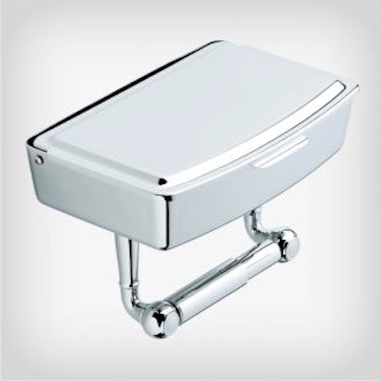 Delta PTR52PC Porter Bath Toilet Paper Holder w/ Prvacy Box Polished