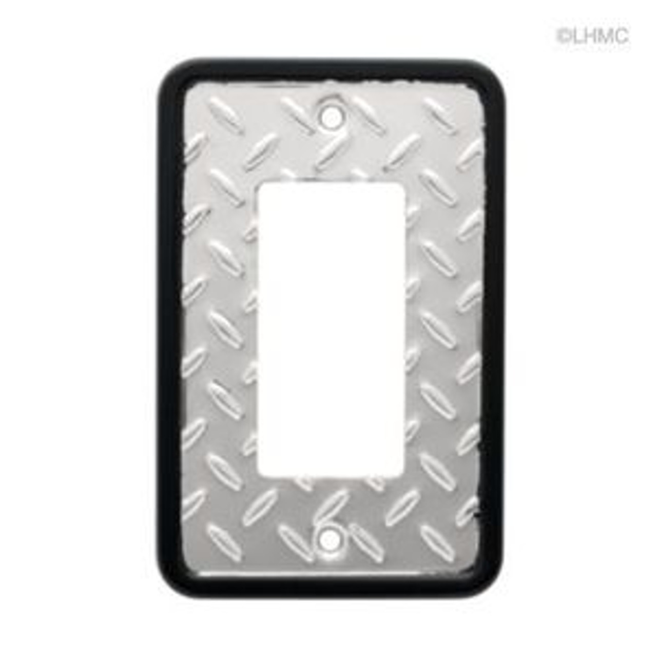 126368 Diamond Plate Single GFCI Cover Plate