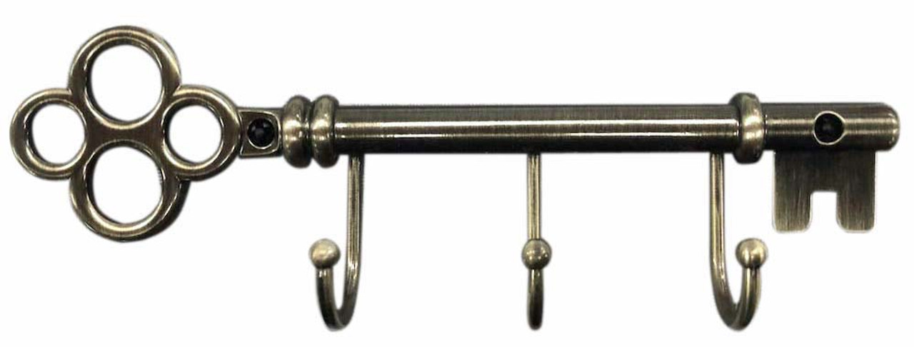 Threshold 085-03-3710 Vintage Style 3 Hook Key Rail Brushed Brass Finish