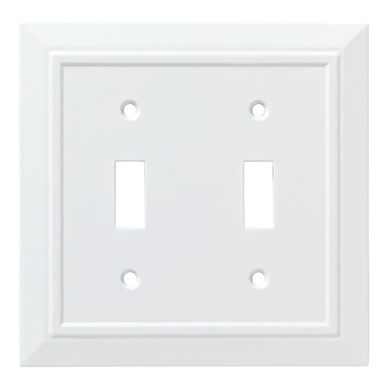 Franklin Brass W352440-PW Pure White Architect Double Switch Wall Cover Plate